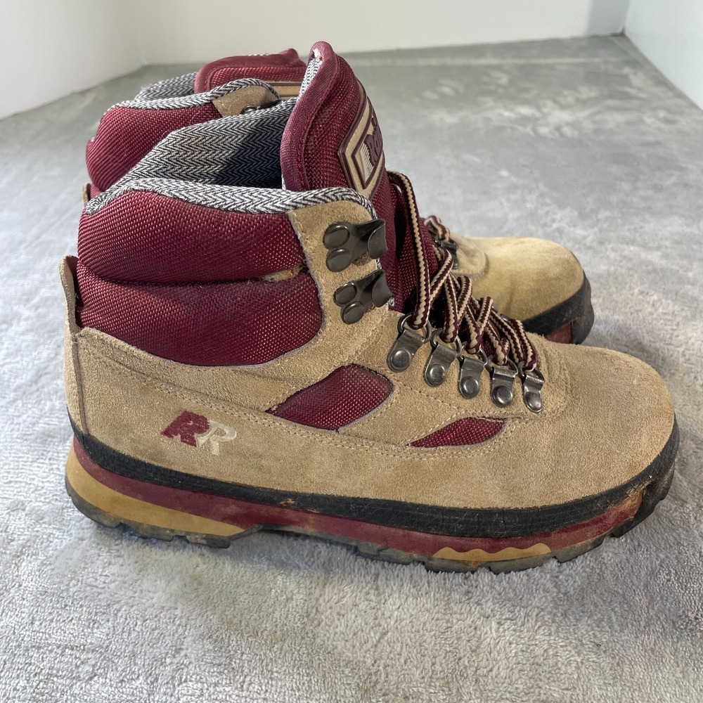 Raichle Boots‎ Womens 6.5 Broiwn Leather Hiking Mountaineering Vibram